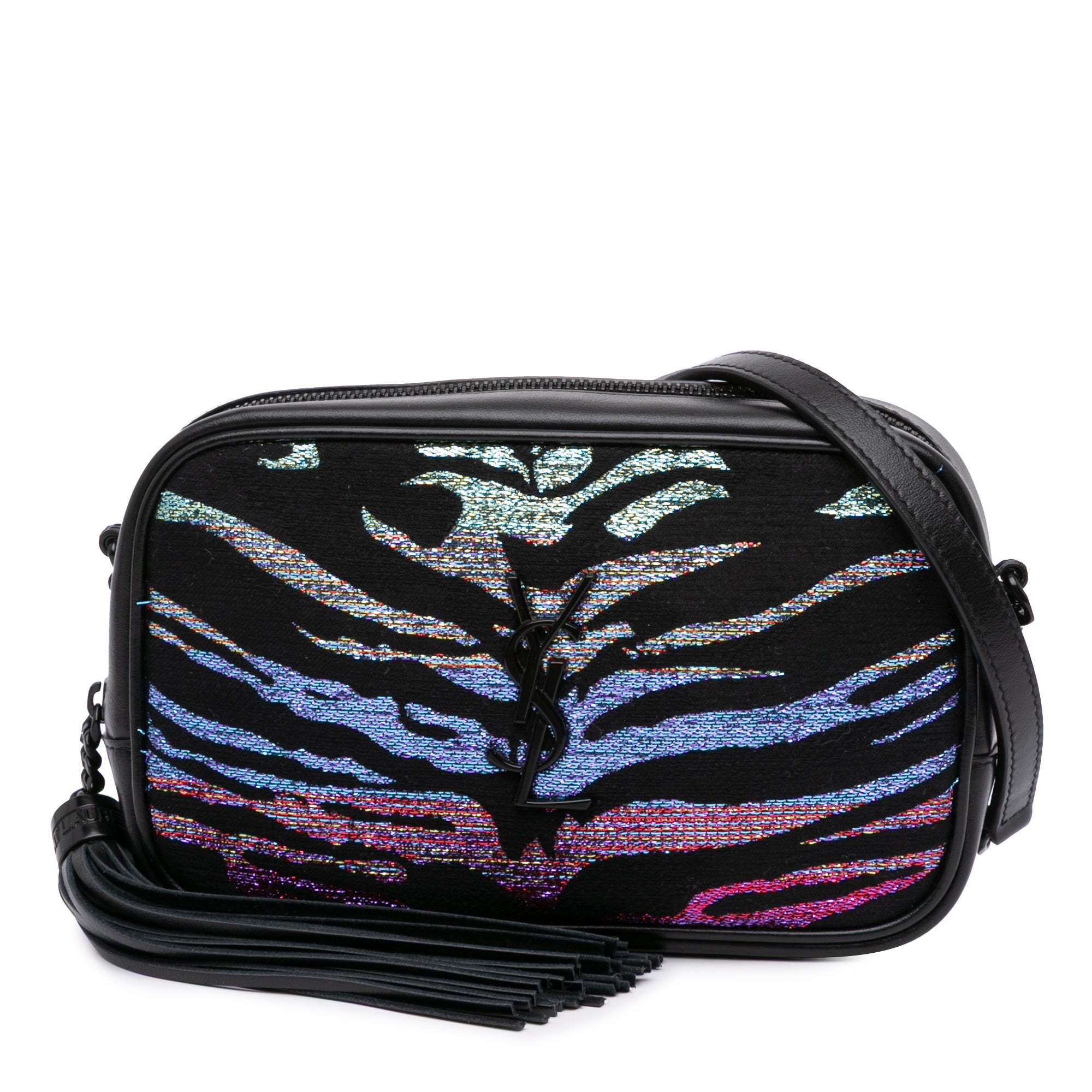 Canvas Metallic Tiger Print Monogram Lou Camera Bag - Image 1