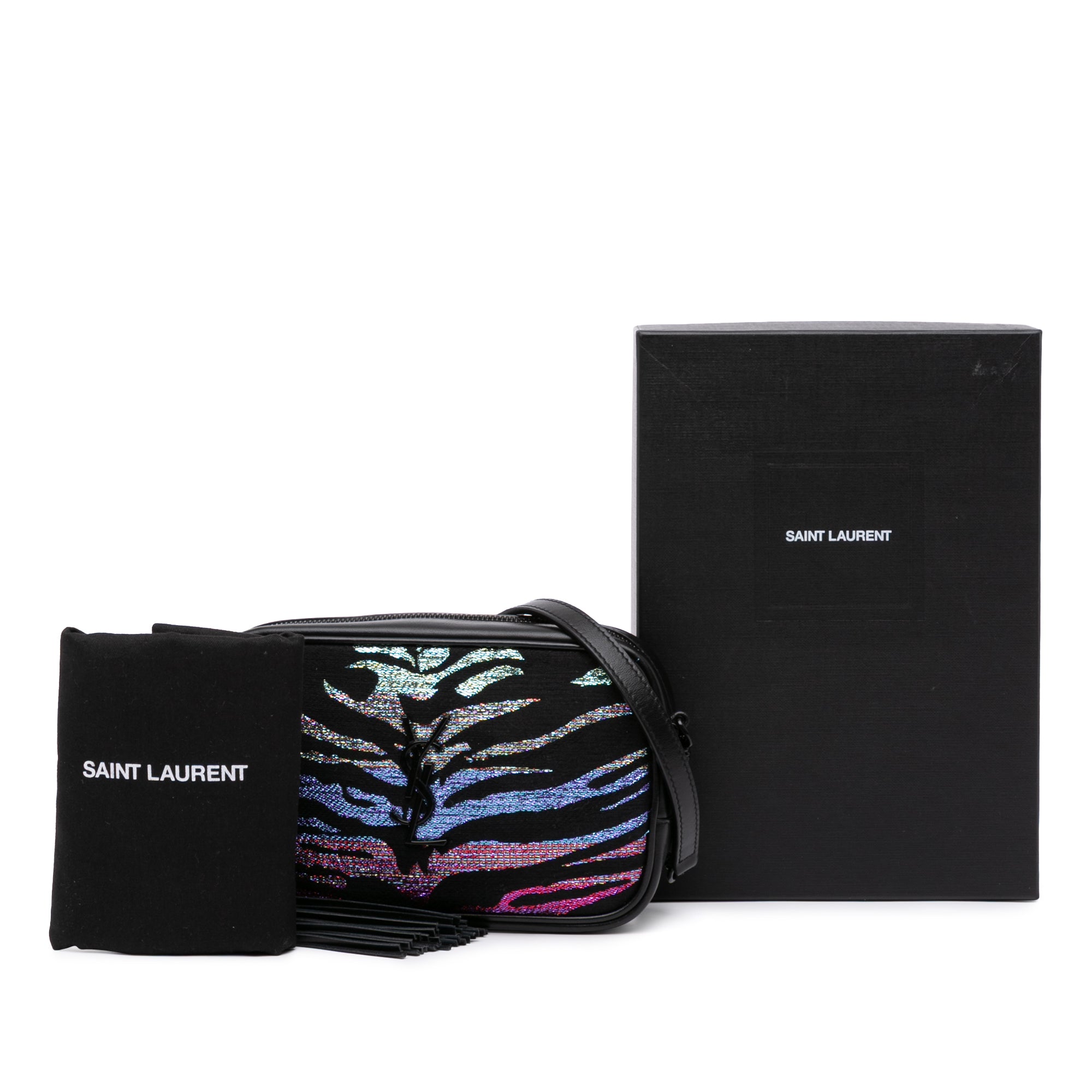 Canvas Metallic Tiger Print Monogram Lou Camera Bag - Image 12
