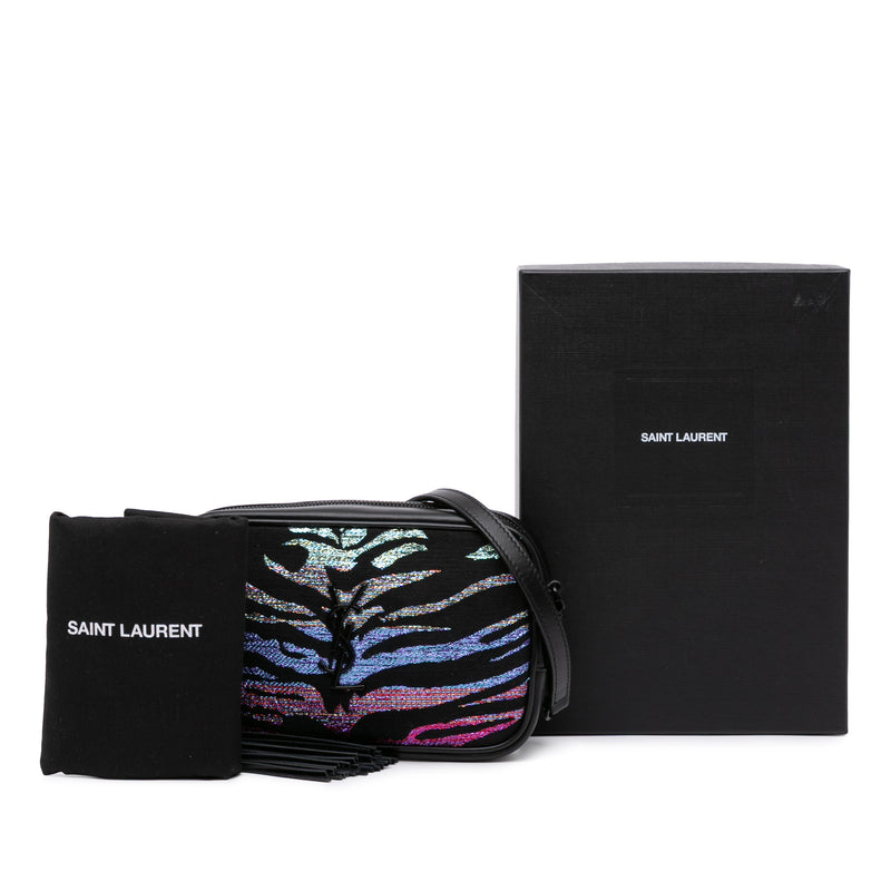 Canvas Metallic Tiger Print Monogram Lou Camera Bag - Image 12