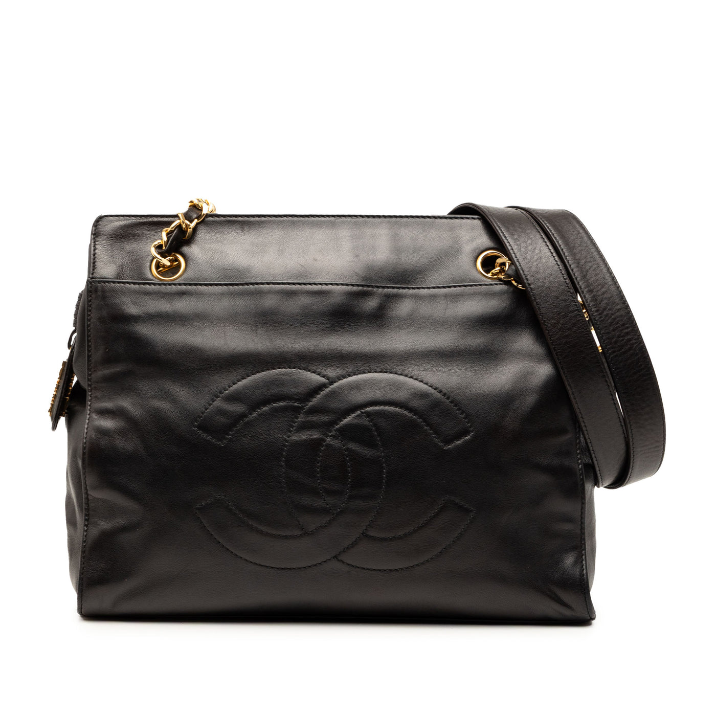 CC Lambskin Chain Tote - Image 1