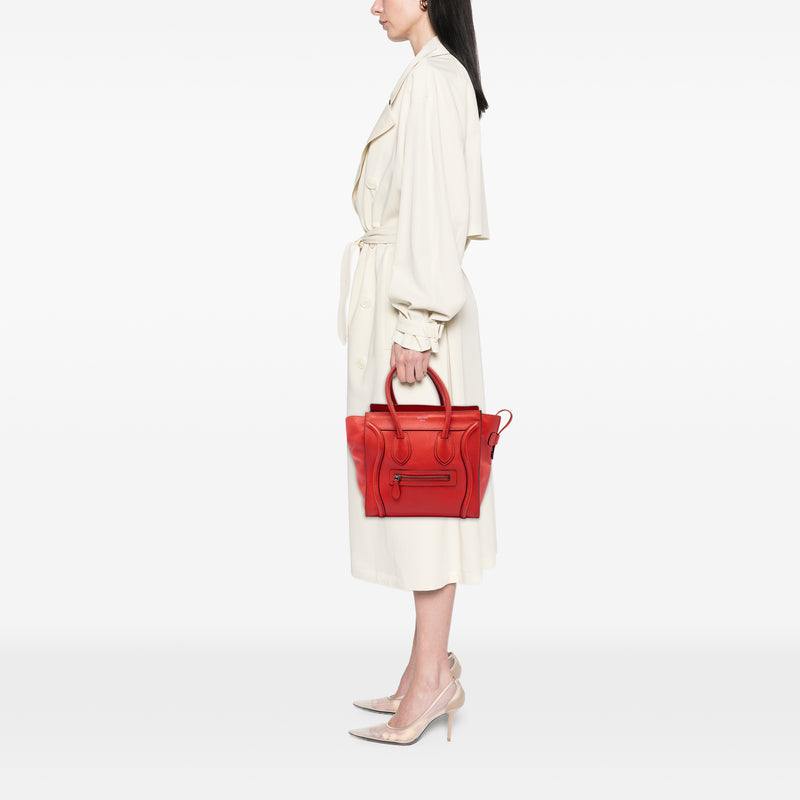 Micro Leather Luggage Tote - Image 7
