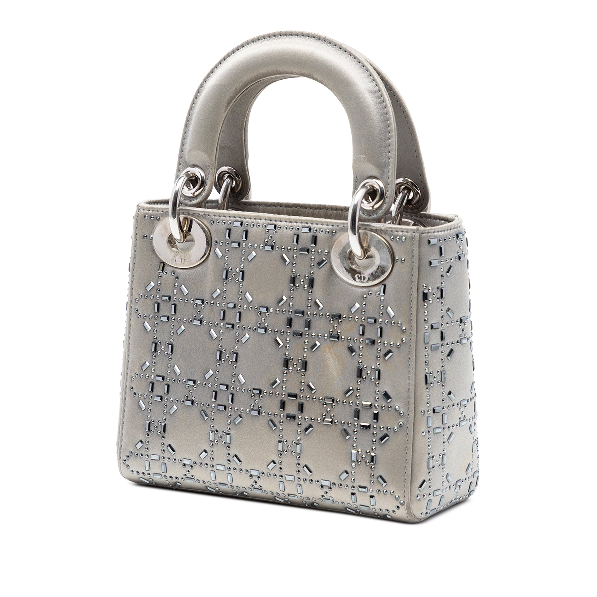 Mini Satin Cannage Crystal Embellished Lady Dior - Image 2