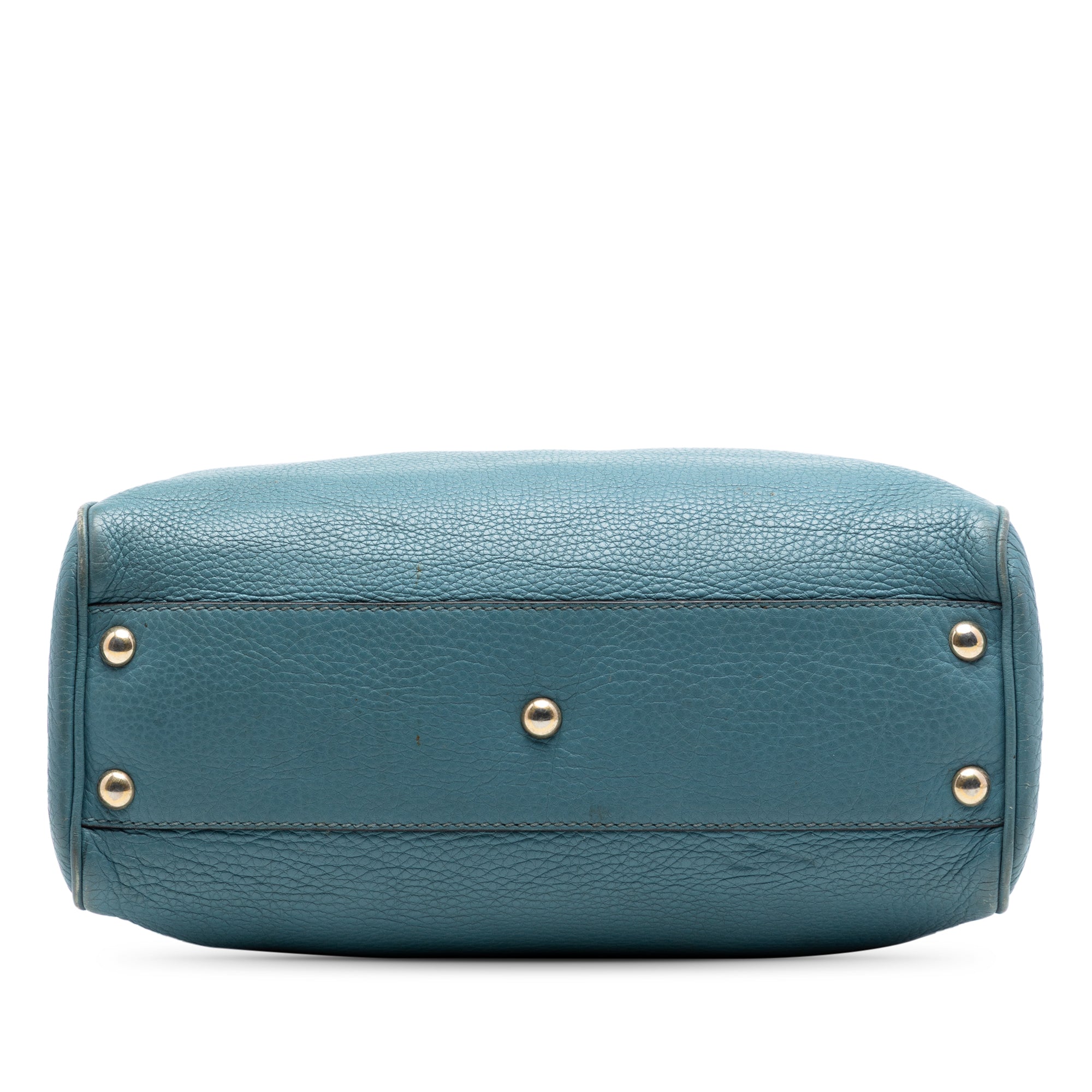 Small Calfskin Bamboo Shopper Satchel - Image 3