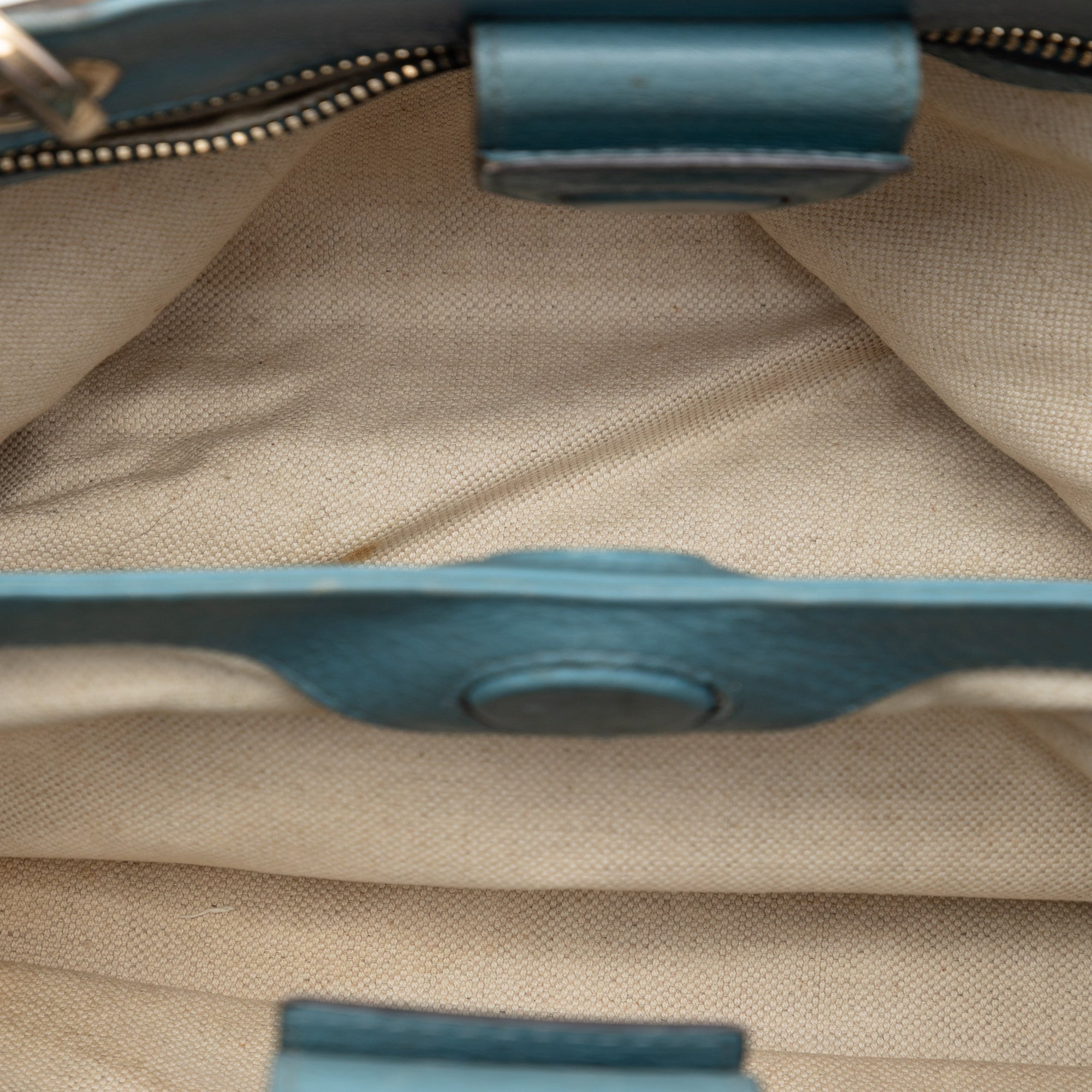 Small Calfskin Bamboo Shopper Satchel - Image 4
