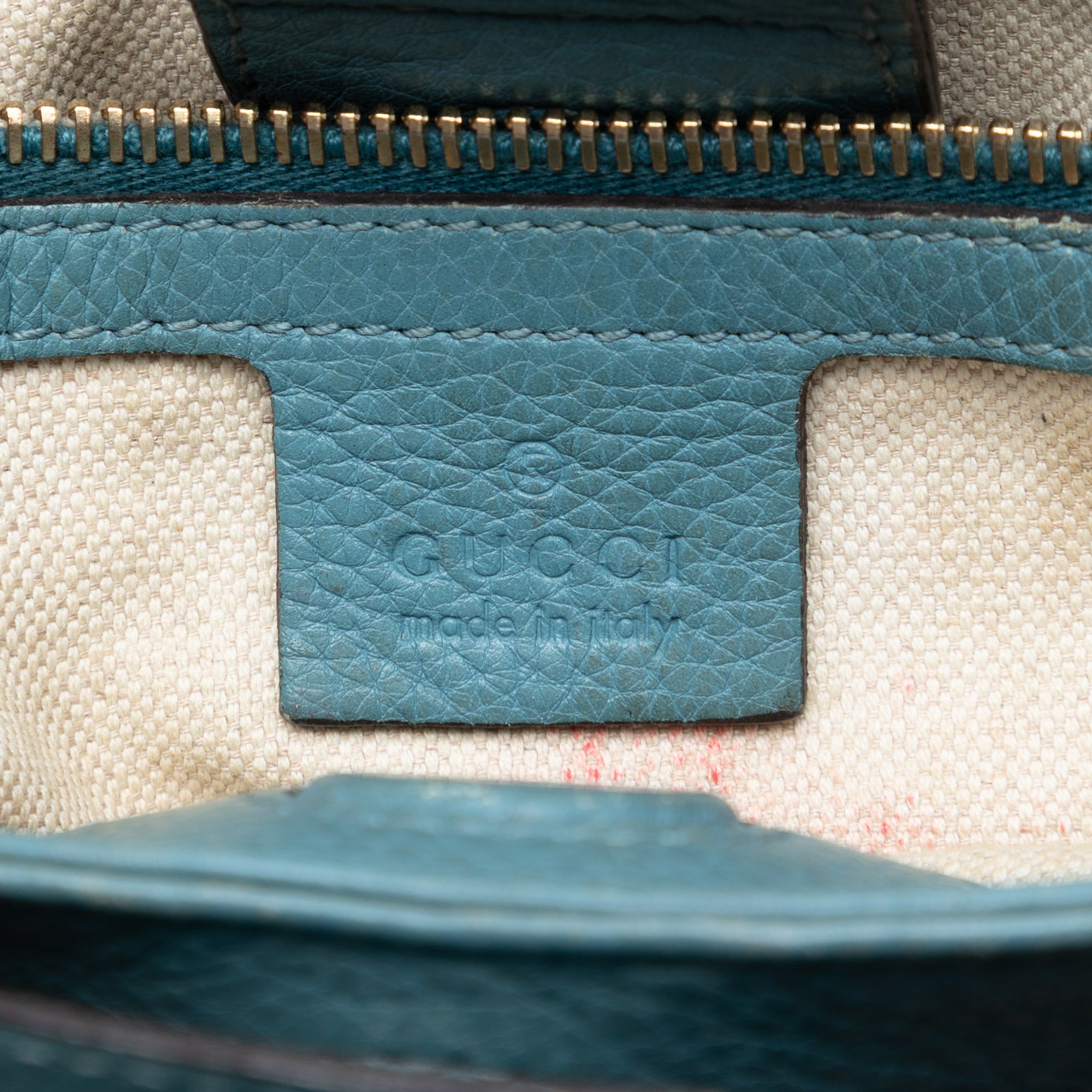 Small Calfskin Bamboo Shopper Satchel - Image 5