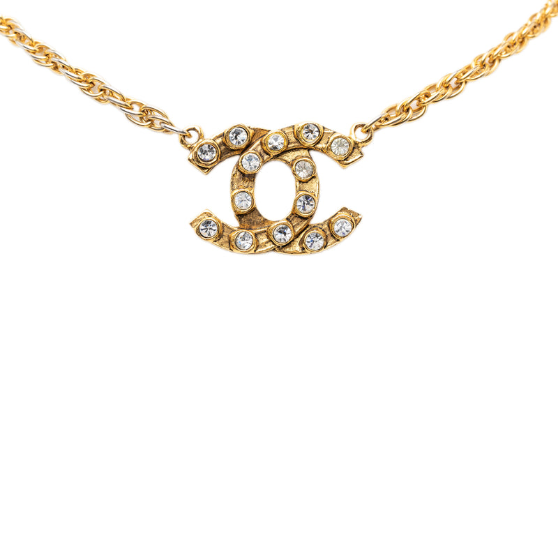 CC Gold Plated Strass Pendant Necklace - Image 2