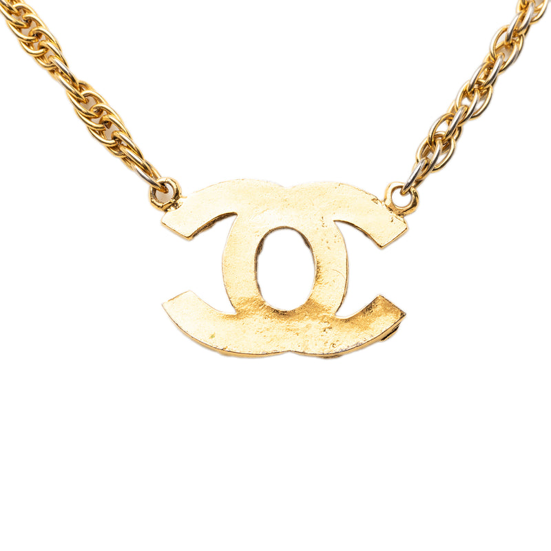 CC Gold Plated Strass Pendant Necklace - Image 3