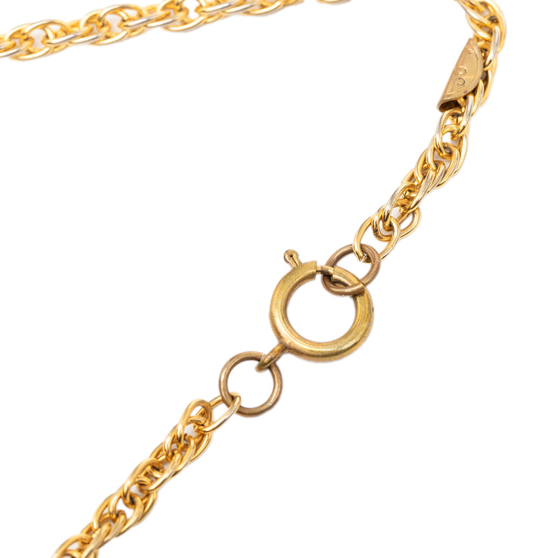 CC Gold Plated Strass Pendant Necklace - Image 4