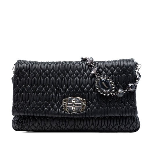 Large Matelasse Nappa Crystal Satchel - Image 1