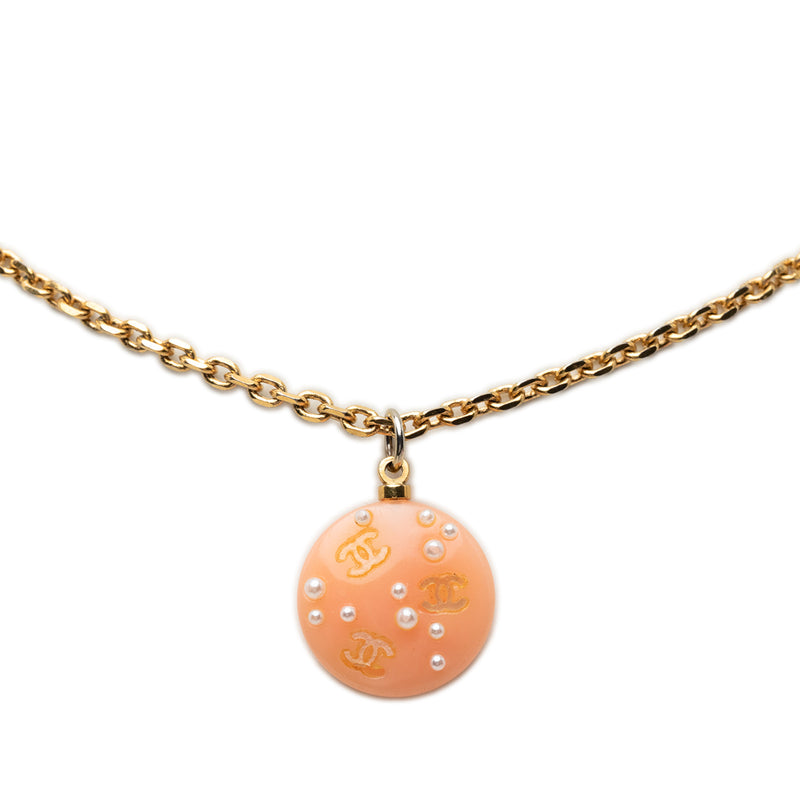 CC Resin Faux Pearl Pendant Necklace - Image 2