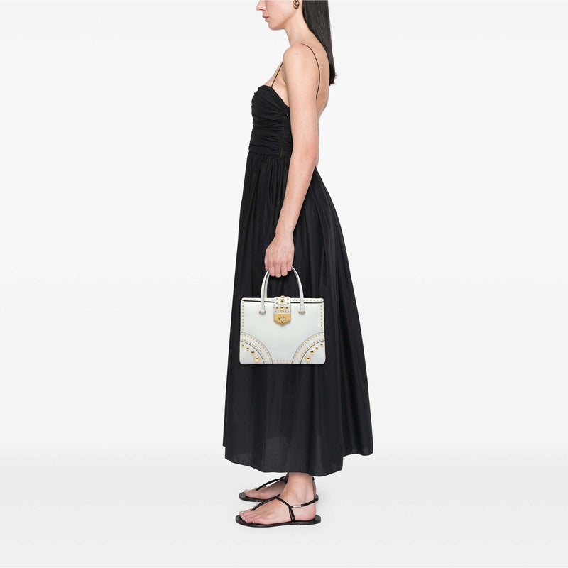 Studded Saffiano Turnlock Handbag - Image 5