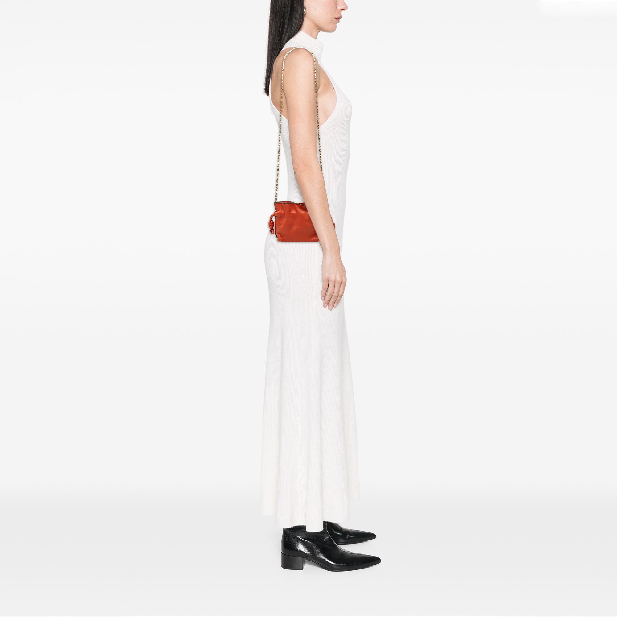 Nano Leather Flamenco Knot Chain Crossbody - Image 7