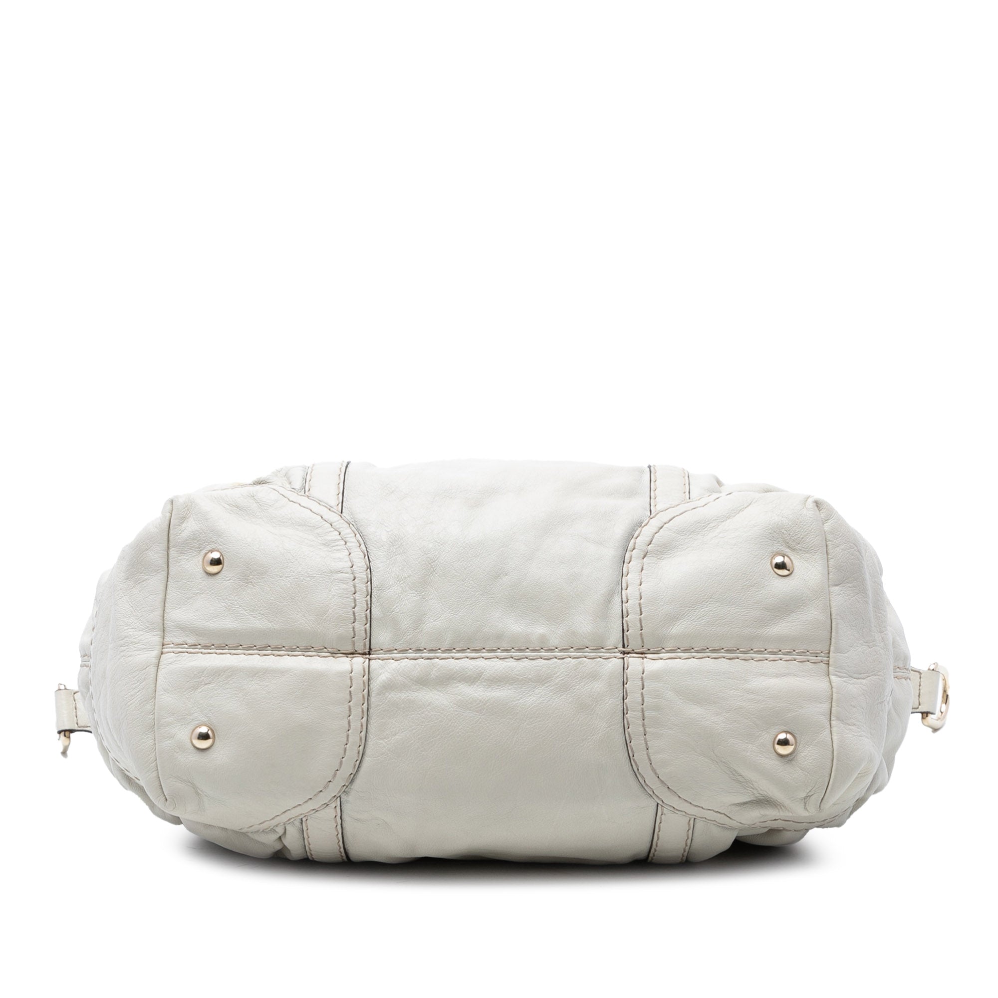 Leather Horsebit Nail Boston Bag - Image 3