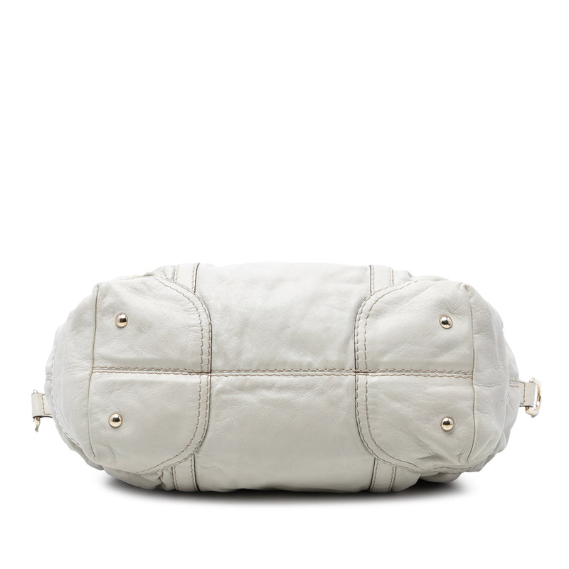 Leather Horsebit Nail Boston Bag - Image 3