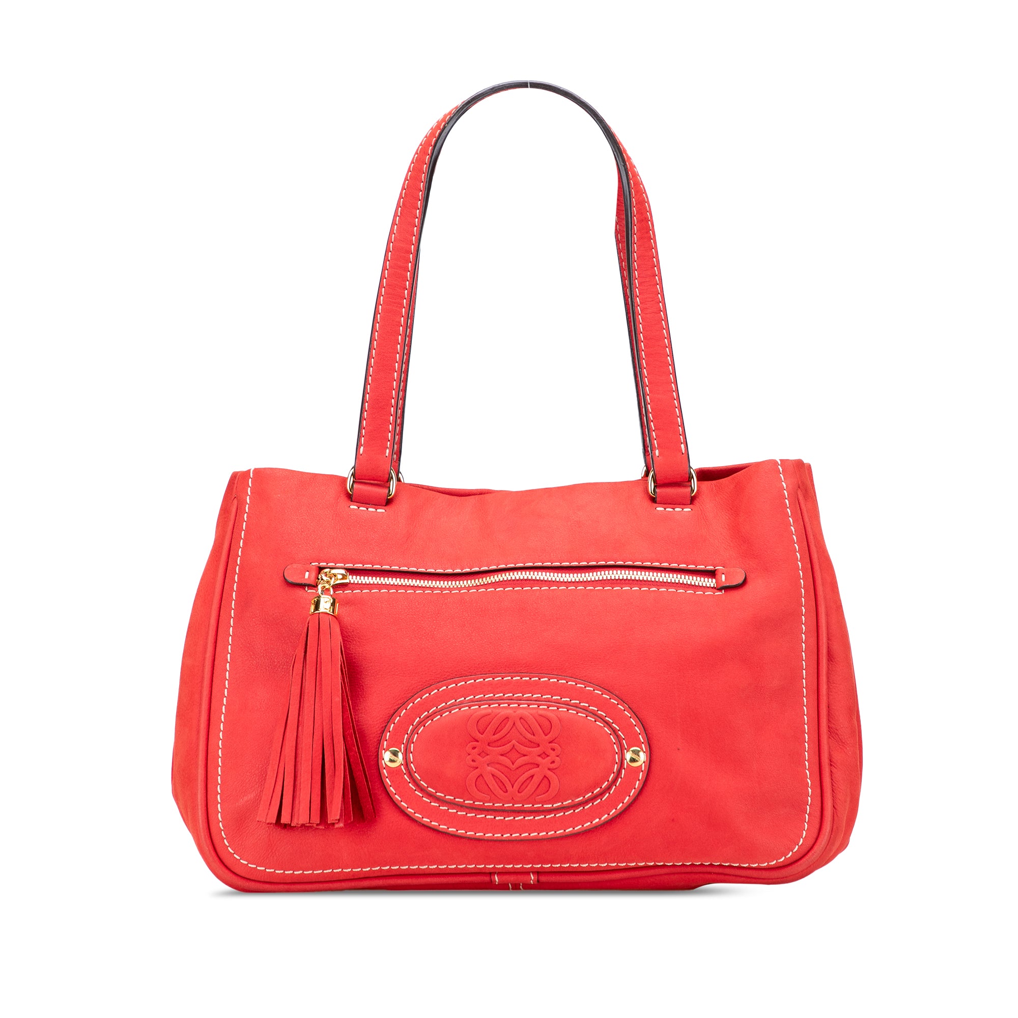 Nubuck Anagram Madrid Fringe Shoulder Bag - Image 1