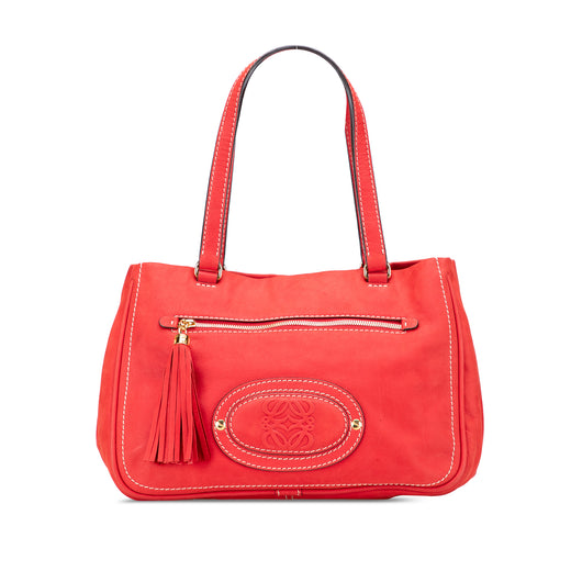 Nubuck Anagram Madrid Fringe Shoulder Bag - Image 1