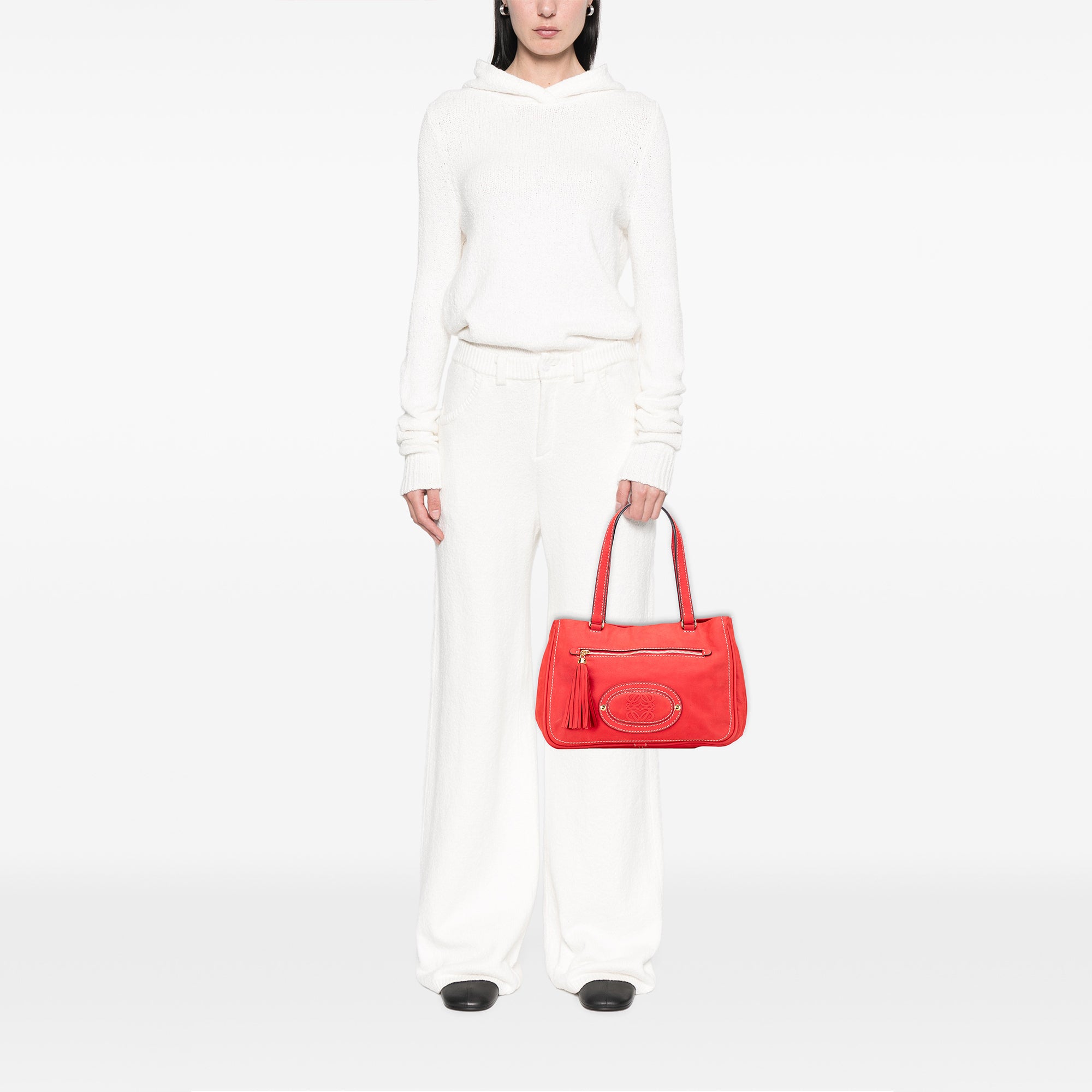 Nubuck Anagram Madrid Fringe Shoulder Bag - Image 12