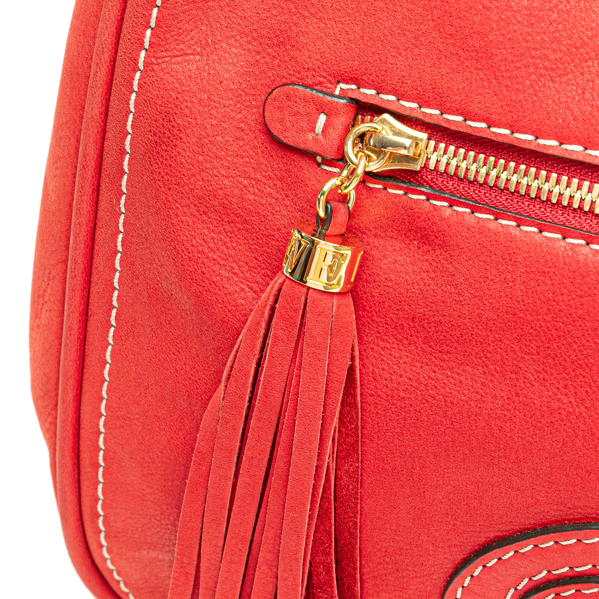 Nubuck Anagram Madrid Fringe Shoulder Bag - Image 9