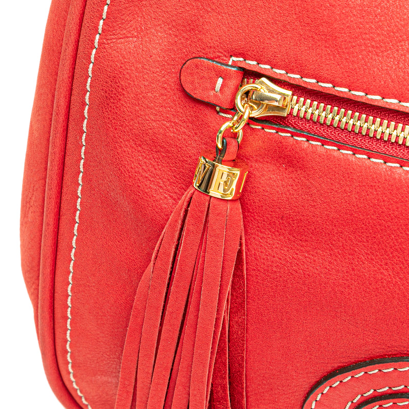 Nubuck Anagram Madrid Fringe Shoulder Bag - Image 9