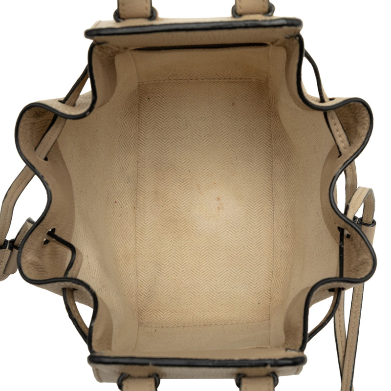 Mini Grained Calfskin Drawstring Hammock Bag - Image 4