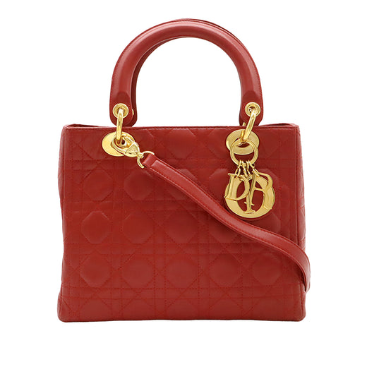 Medium Lambskin Cannage Lady Dior - Image 1