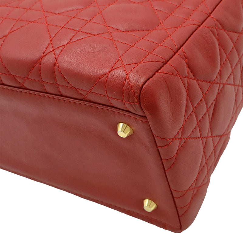Medium Lambskin Cannage Lady Dior - Image 6
