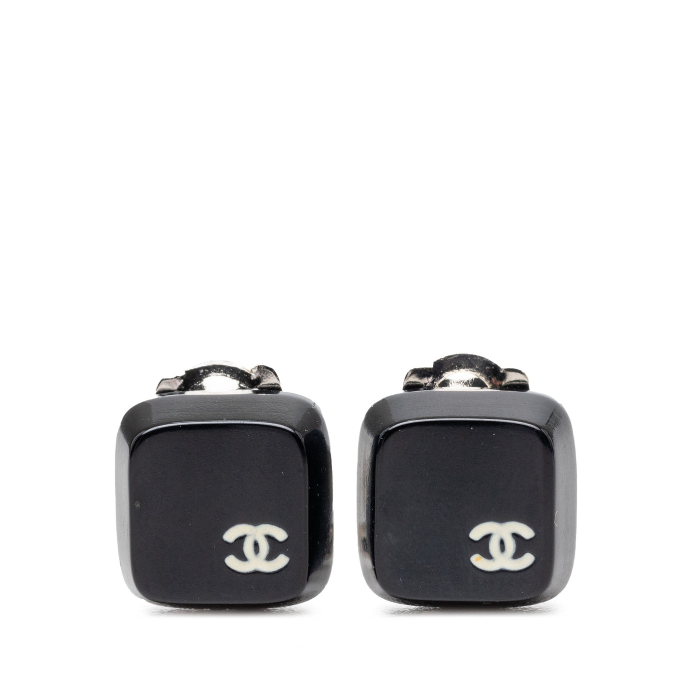 CC Resin Square Clip On Earrings - Image 1