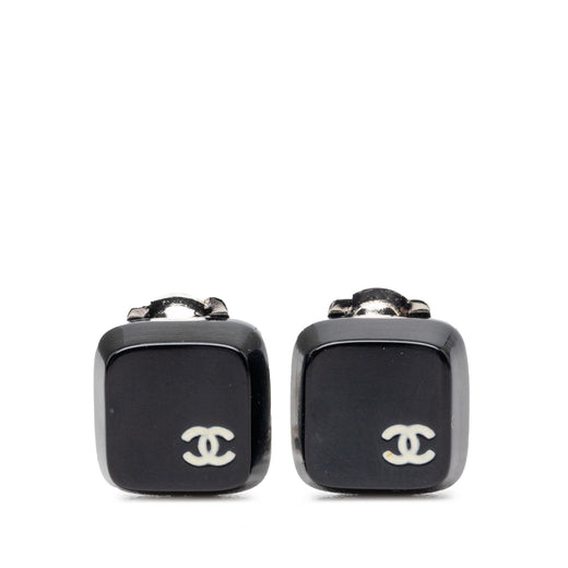 CC Resin Square Clip On Earrings - Image 1
