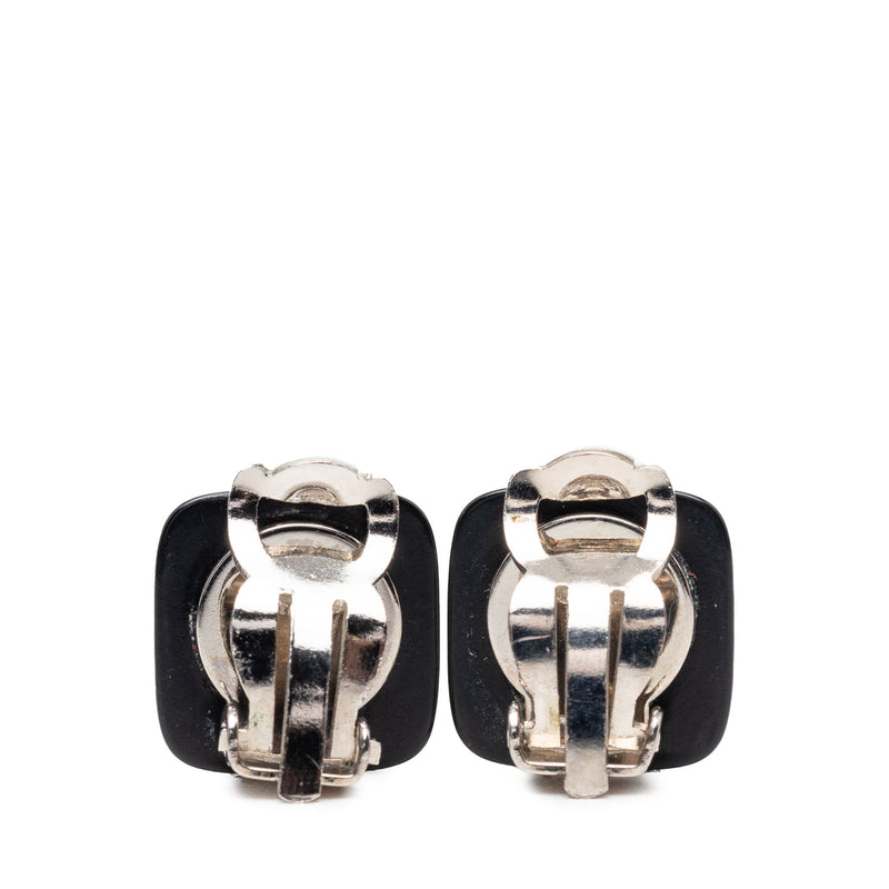 CC Resin Square Clip On Earrings - Image 2