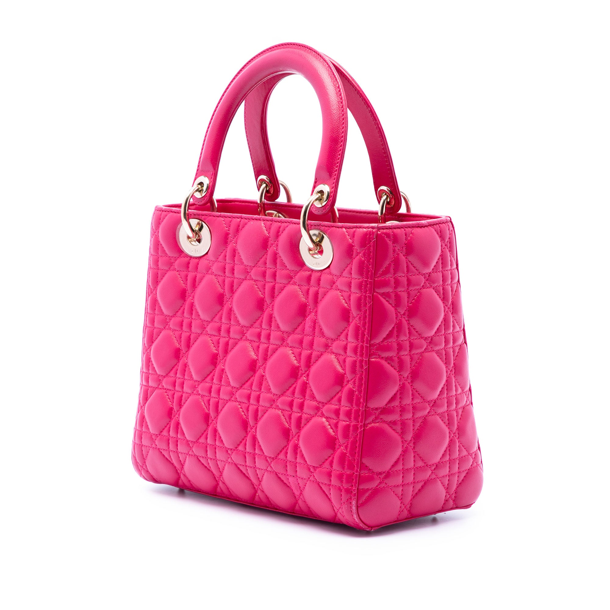 Medium Lambskin Cannage Lady Dior - Image 2