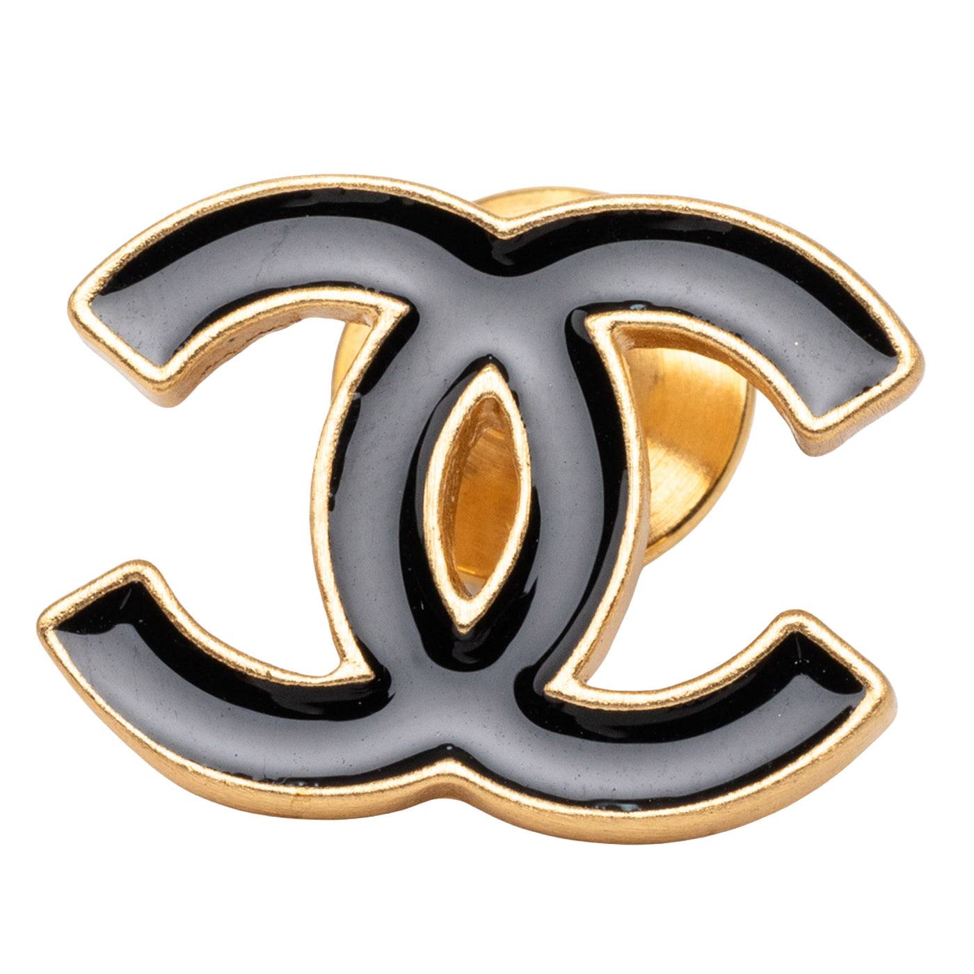 CC Enamel Gold Plated Brooch - Image 1