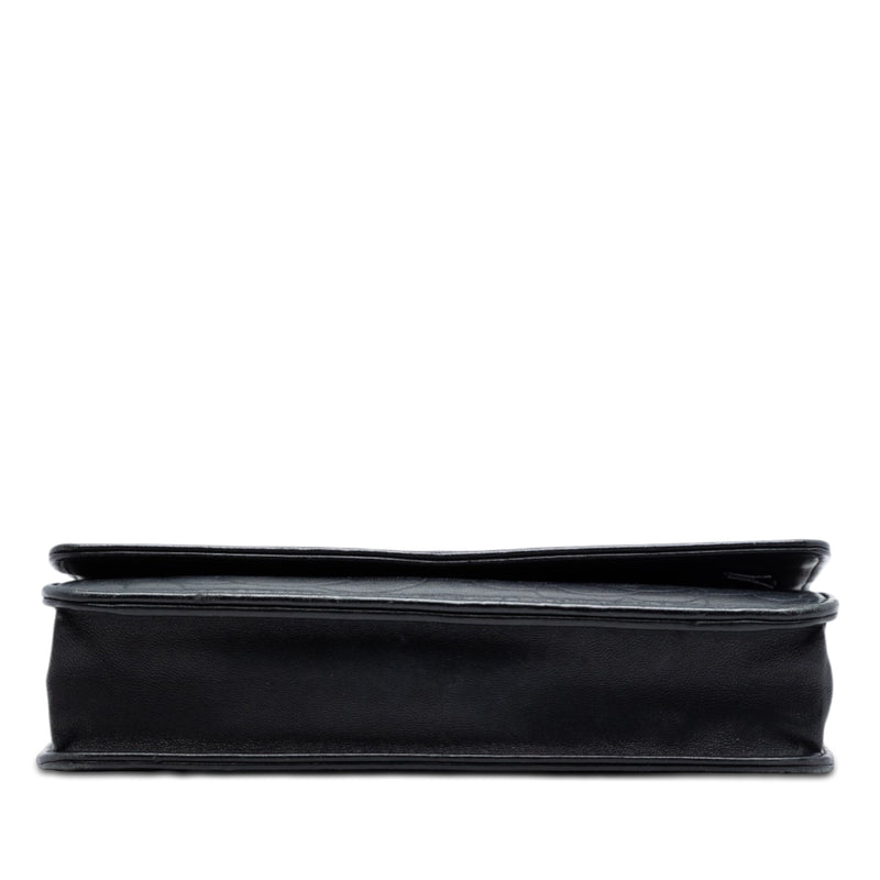 CC Embossed Lambskin Camellia Wallet On Chain - Image 3