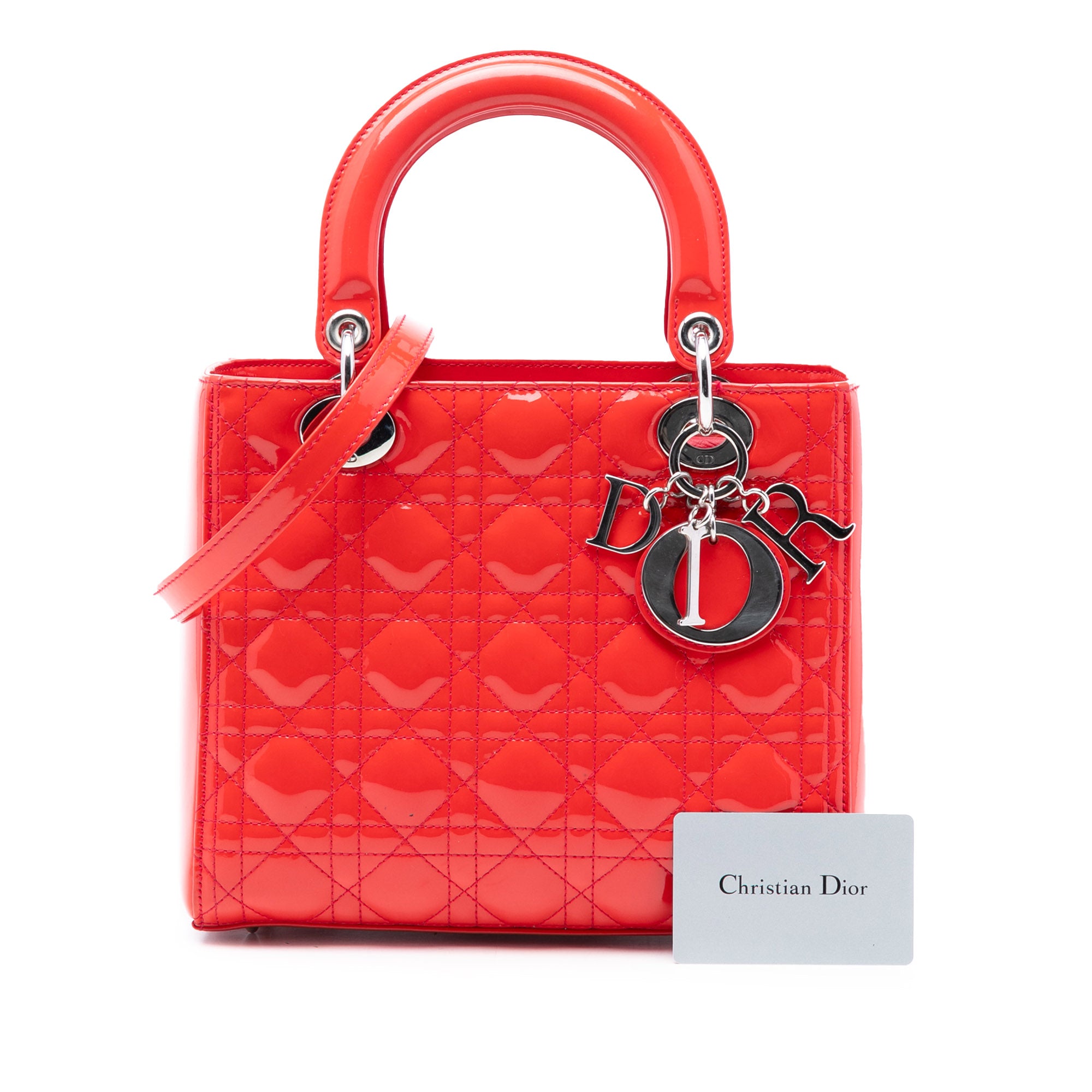 Medium Patent Cannage Lady Dior - Image 8