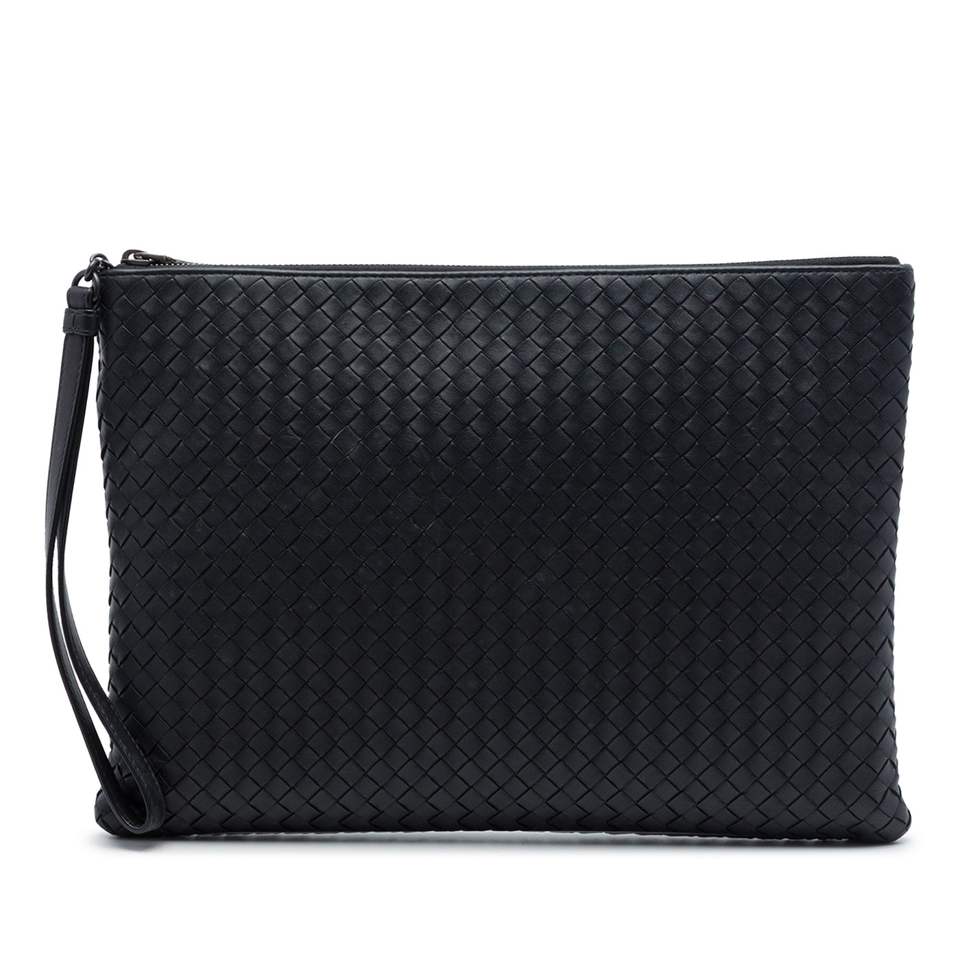 Nappa Intrecciato Wristlet Zip Clutch - Image 1