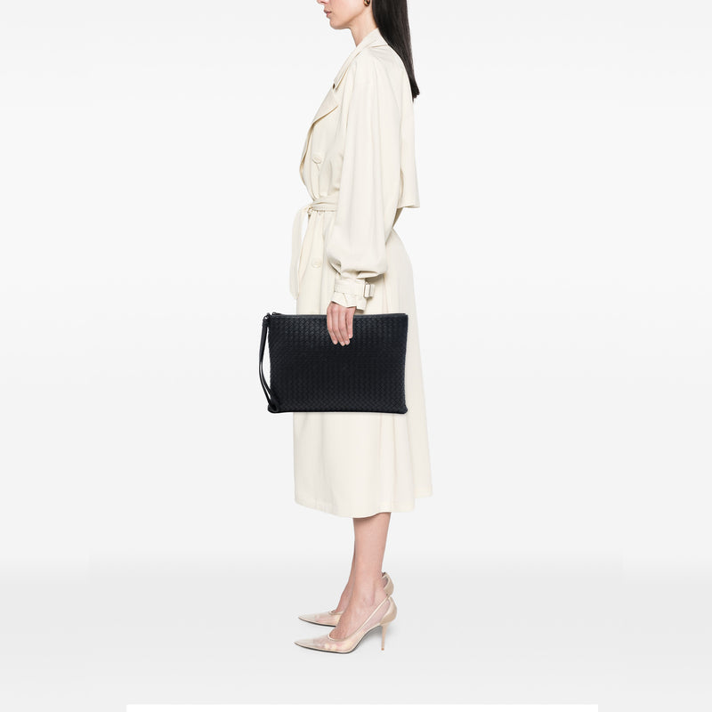 Nappa Intrecciato Wristlet Zip Clutch - Image 6