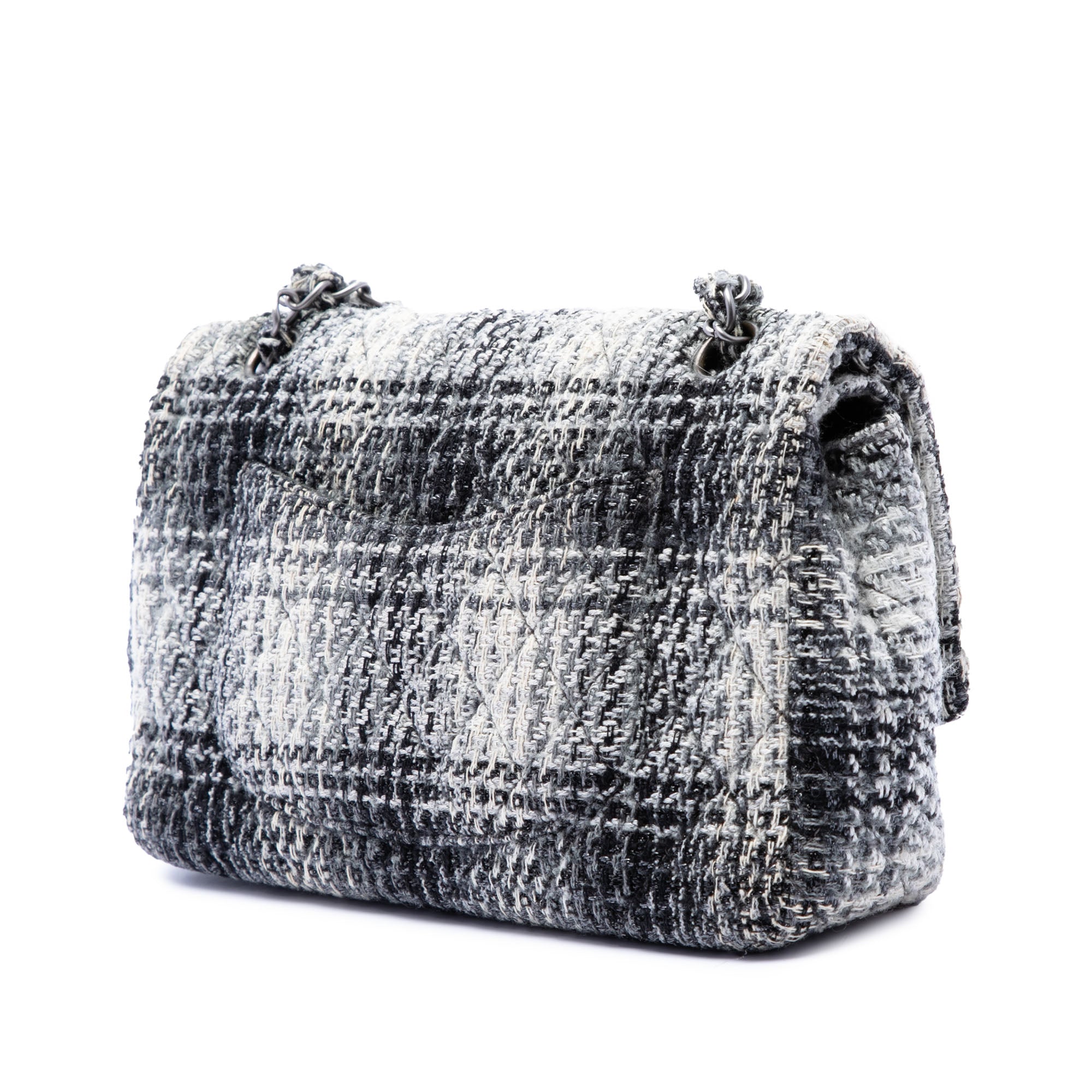 Medium Classic Quilted Tweed Double Flap - Image 2