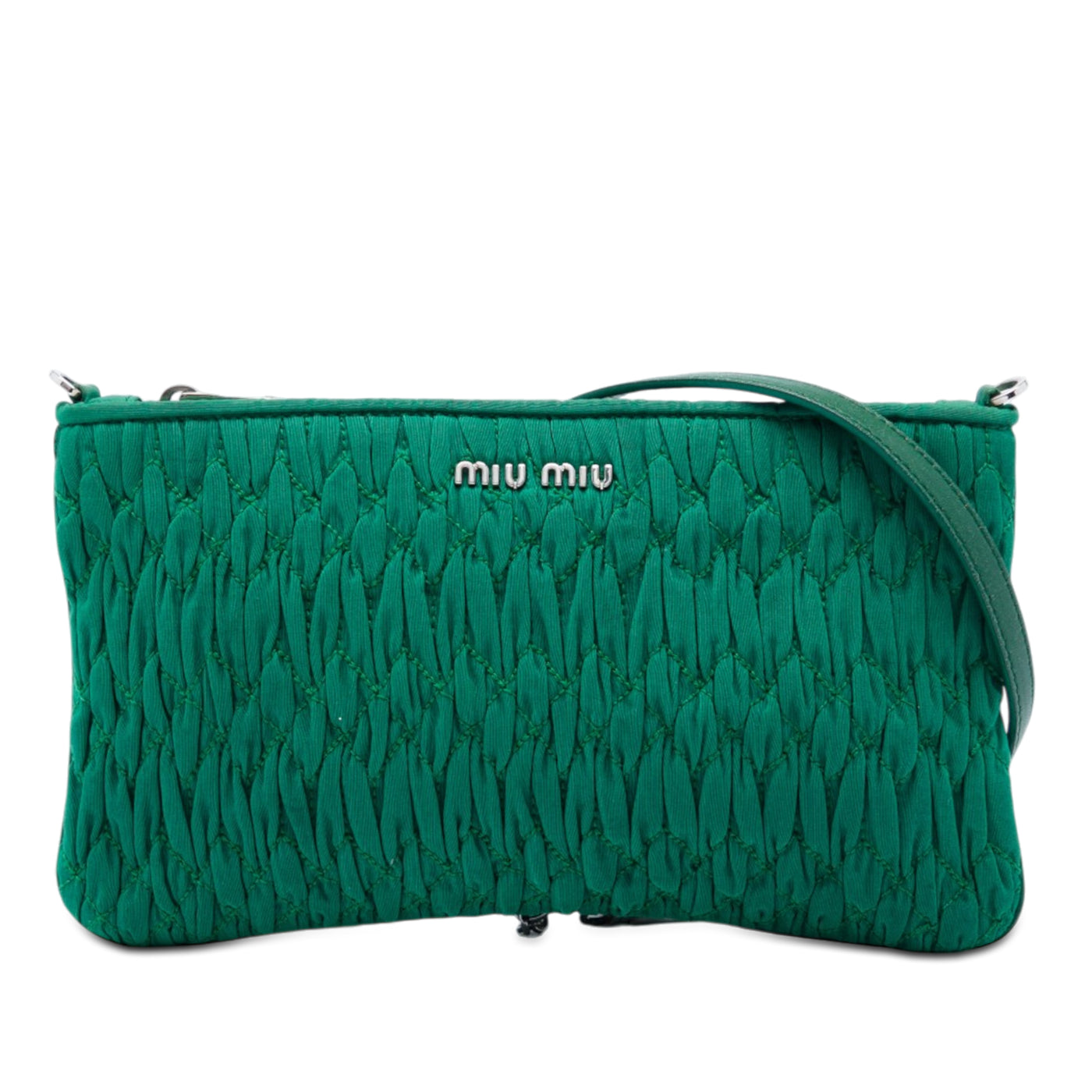 Matelasse Nylon Crystal Chain Crossbody - Image 1