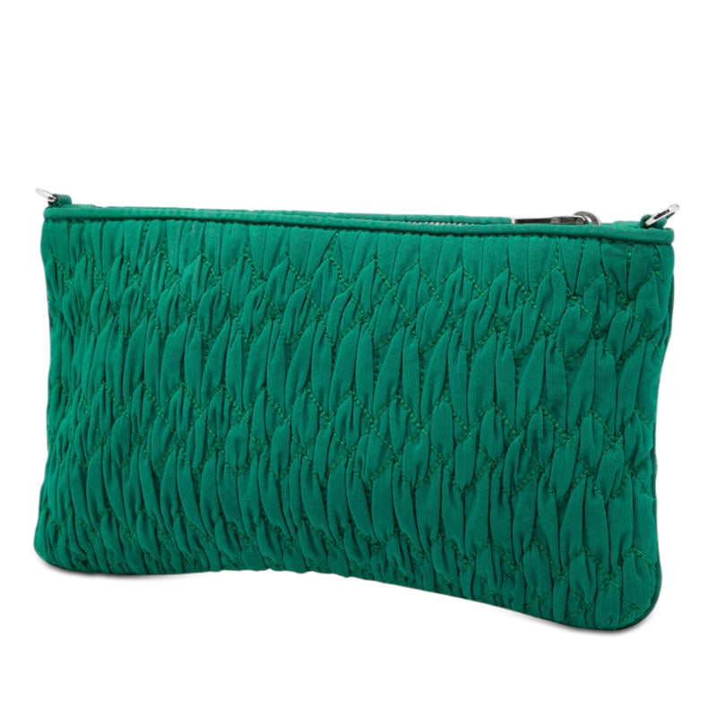 Matelasse Nylon Crystal Chain Crossbody - Image 2