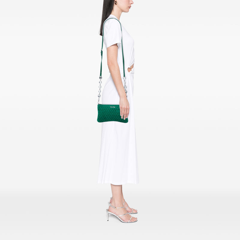 Matelasse Nylon Crystal Chain Crossbody - Image 6