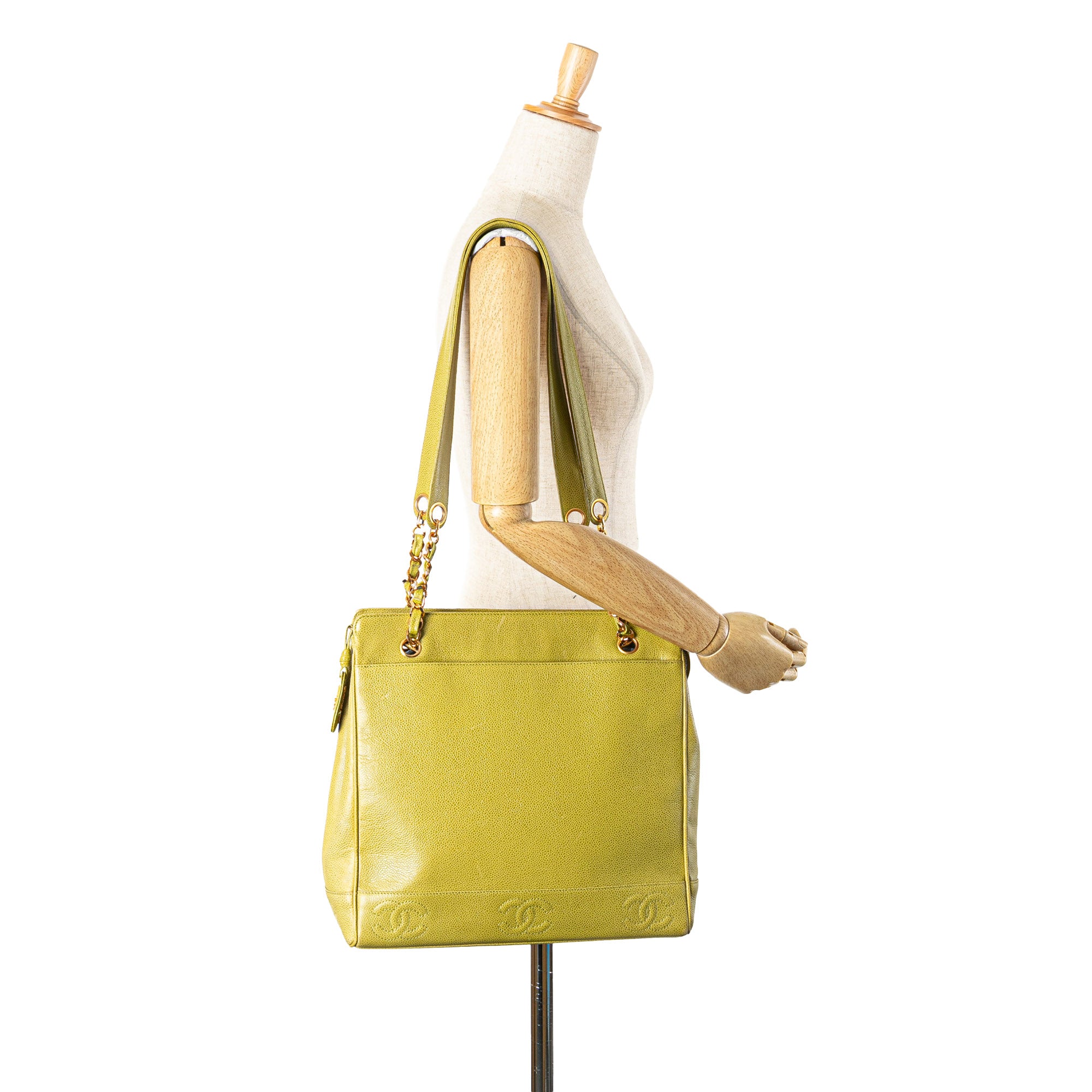 Triple CC Caviar Shoulder Bag - Image 16