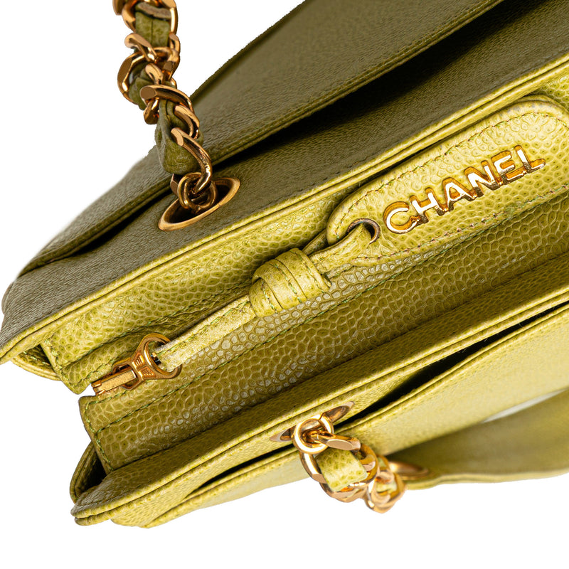 Triple CC Caviar Shoulder Bag - Image 8