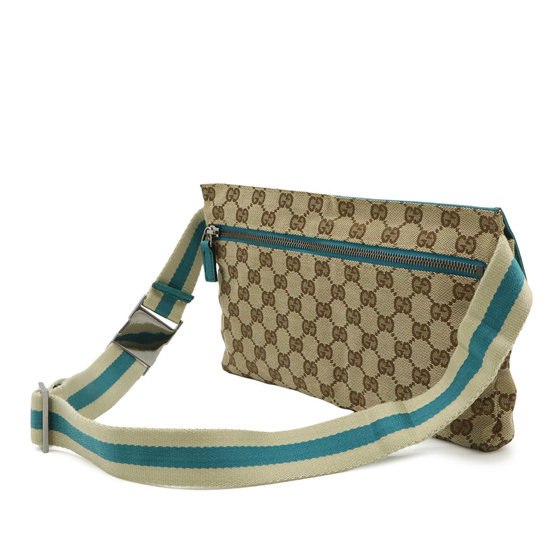 GG Canvas Web Double Pocket Belt Bag - Image 2