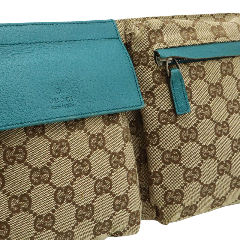 GG Canvas Web Double Pocket Belt Bag - Image 4
