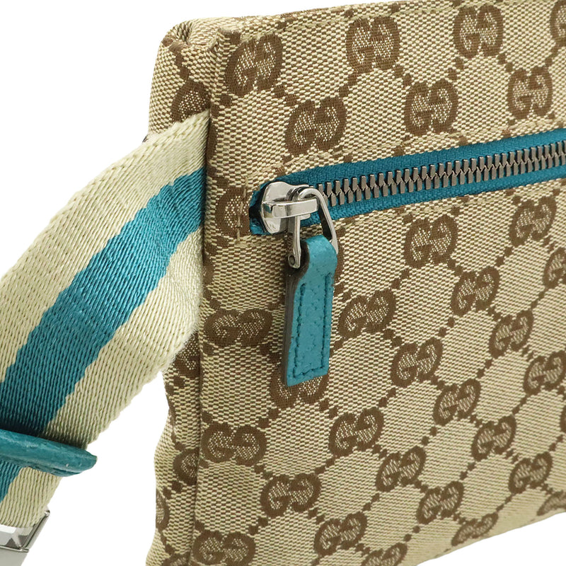 GG Canvas Web Double Pocket Belt Bag - Image 5