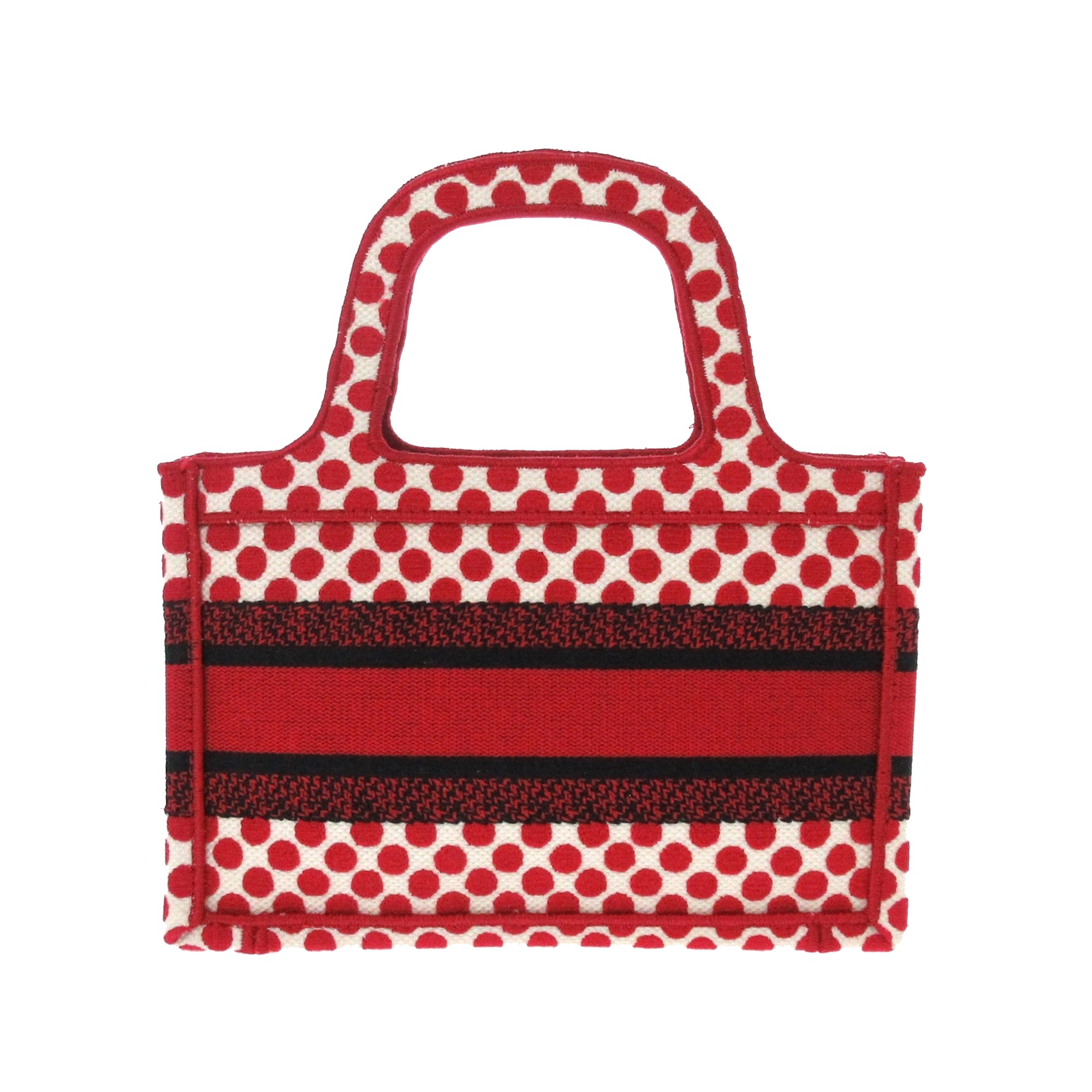 DiorAmour Mini Embroidered Canvas Dots Book Tote - Image 3