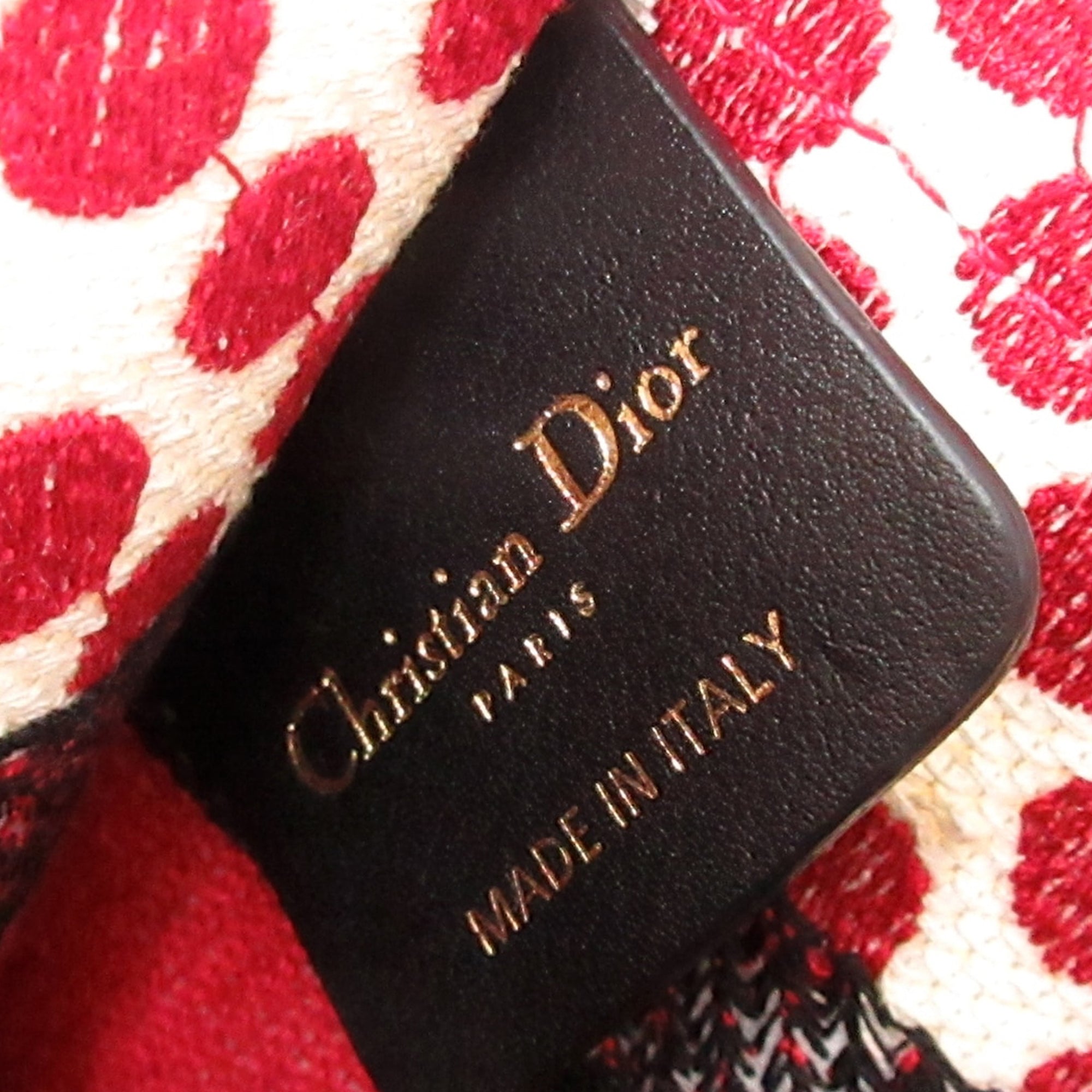 DiorAmour Mini Embroidered Canvas Dots Book Tote - Image 6