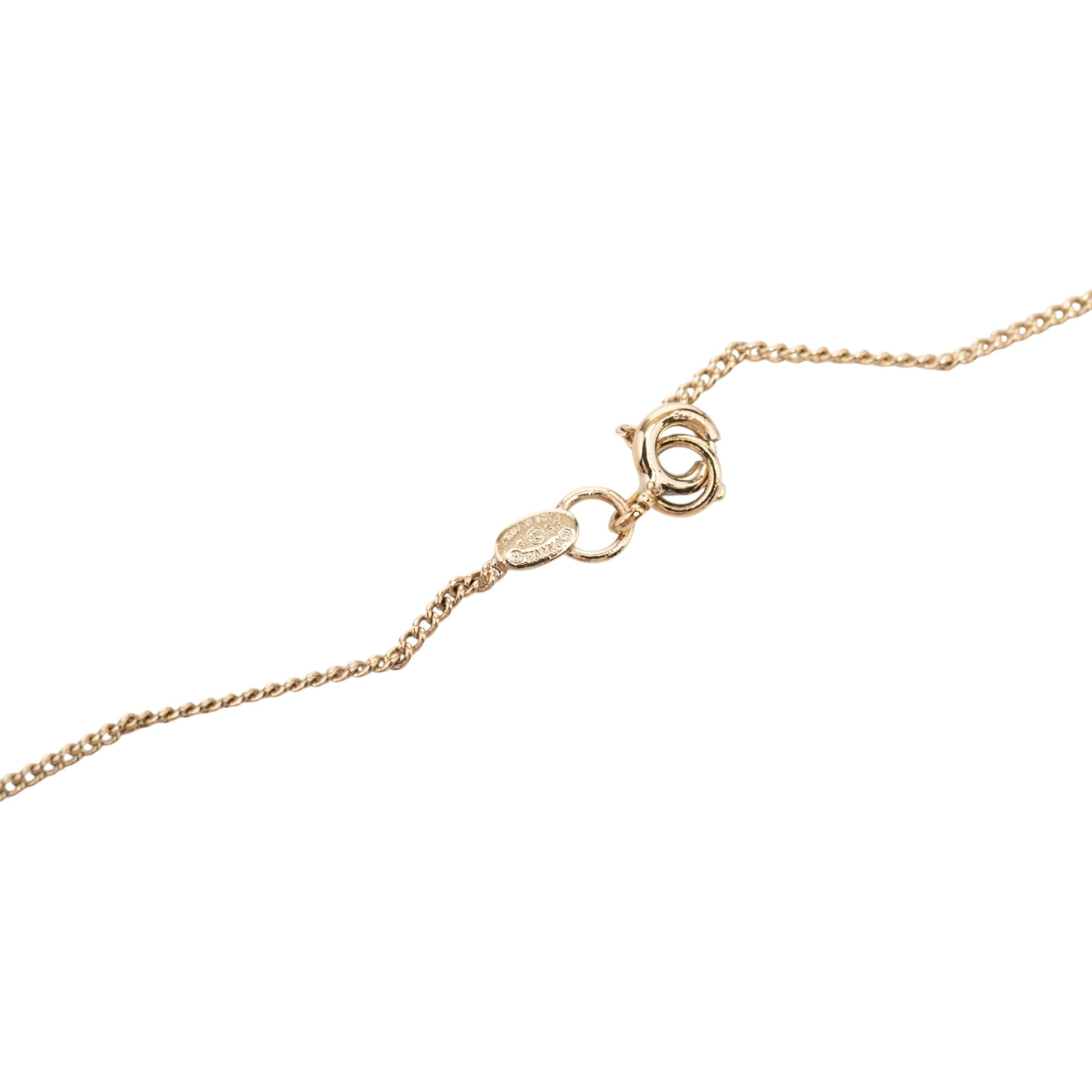 CC Gold Plated Laquered Heart Pendant Necklace - Image 5
