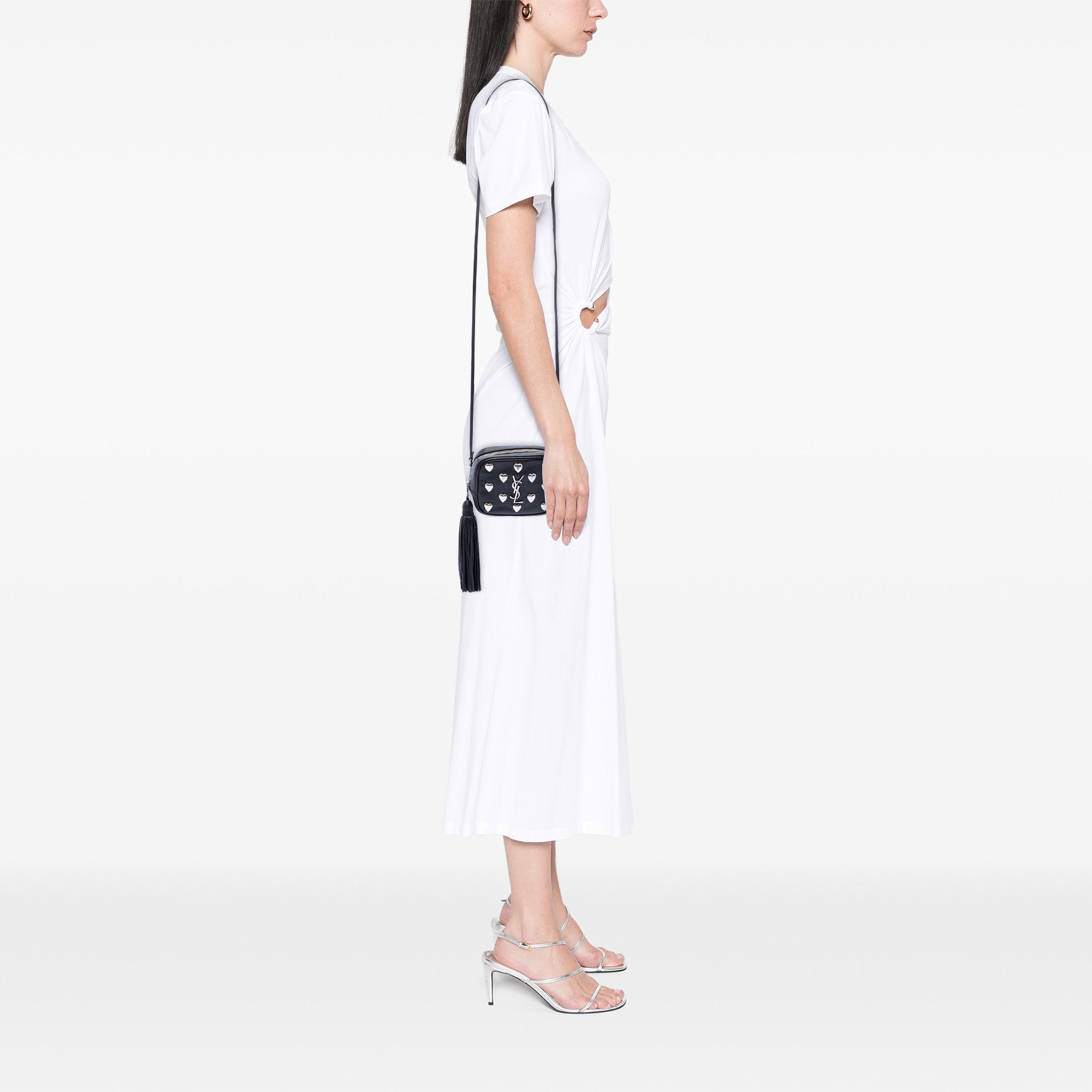 Studded Calfskin Monogram Heart Blogger Crossbody - Image 7