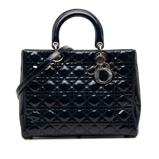 Large Patent Cannage Lady Dior - Image 1