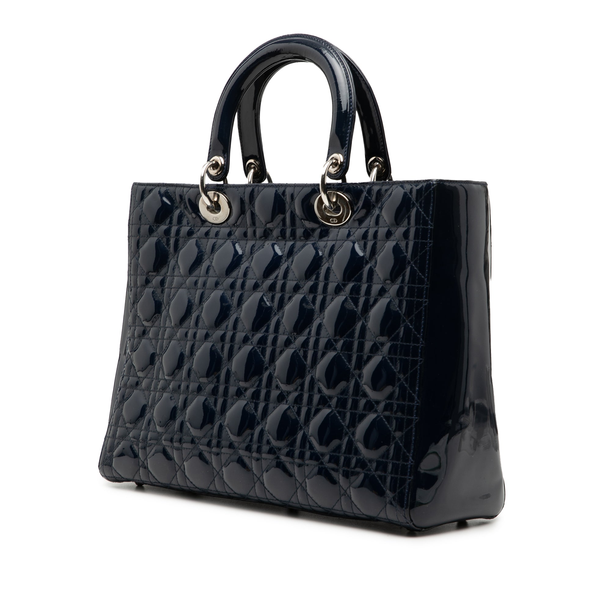 Large Patent Cannage Lady Dior - Image 2